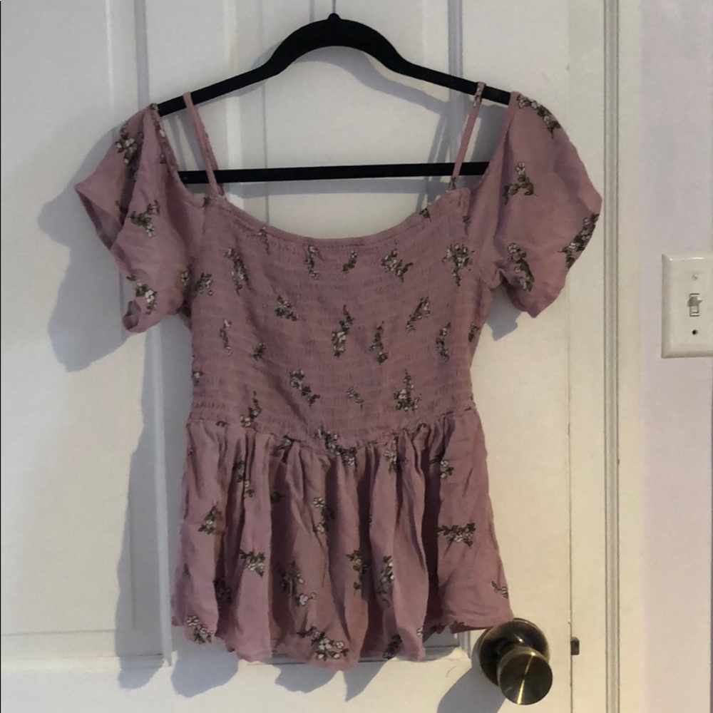 Floral off the shoulder women’s shirt size medium